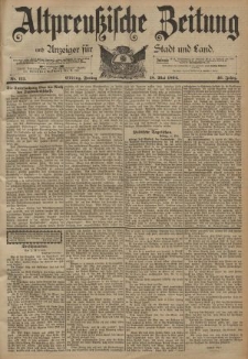 Altpreussische Zeitung, Nr. 113 Freitag 18 Mai 1894, 46. Jahrgang