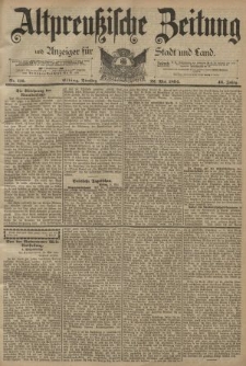 Altpreussische Zeitung, Nr. 116 Dienstag 22 Mai 1894, 46. Jahrgang
