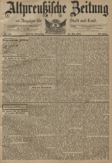 Altpreussische Zeitung, Nr. 118 Donnerstag 24 Mai 1894, 46. Jahrgang