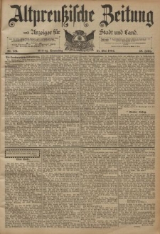 Altpreussische Zeitung, Nr. 124 Donnerstag 31 Mai 1894, 46. Jahrgang