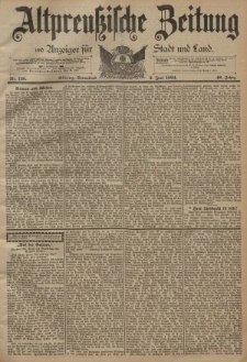 Altpreussische Zeitung, Nr. 126 Sonnabend 2 Juni 1894, 46. Jahrgang