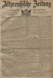 Altpreussische Zeitung, Nr. 132 Sonnabend 9 Juni 1894, 46. Jahrgang