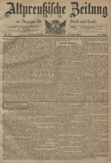 Altpreussische Zeitung, Nr. 133 Sonntag 10 Juni 1894, 46. Jahrgang