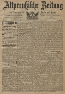 Altpreussische Zeitung, Nr. 142 Donnerstag 21 Juni 1894, 46. Jahrgang