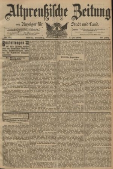 Altpreussische Zeitung, Nr. 154 Donnerstag 5 Juli 1894, 46. Jahrgang