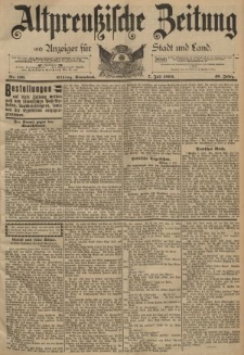 Altpreussische Zeitung, Nr. 156 Sonnabend 7 Juli 1894, 46. Jahrgang
