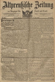 Altpreussische Zeitung, Nr. 157 Sonntag 8 Juli 1894, 46. Jahrgang