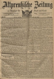 Altpreussische Zeitung, Nr. 161 Freitag 13 Juli 1894, 46. Jahrgang