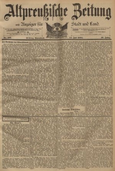Altpreussische Zeitung, Nr. 162 Sonnabend 14 Juli 1894, 46. Jahrgang