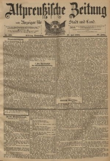 Altpreussische Zeitung, Nr. 166 Donnerstag 19 Juli 1894, 46. Jahrgang
