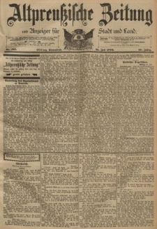 Altpreussische Zeitung, Nr. 168 Sonnabned 21 Juli 1894, 46. Jahrgang