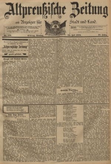 Altpreussische Zeitung, Nr. 170 Dienstag 24 Juli 1894, 46. Jahrgang