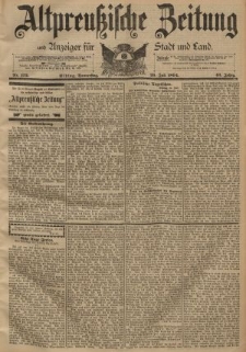 Altpreussische Zeitung, Nr. 172 Donnerstag 26 Juli 1894, 46. Jahrgang
