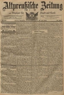 Altpreussische Zeitung, Nr. 174 Sonnabned 28 Juli 1894, 46. Jahrgang