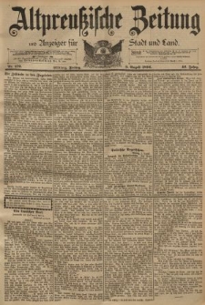 Altpreussische Zeitung, Nr. 179 Freitag 3 August 1894, 46. Jahrgang