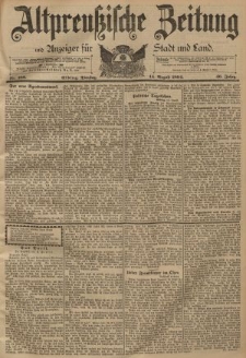 Altpreussische Zeitung, Nr. 188 Dienstag 14 August 1894, 46. Jahrgang