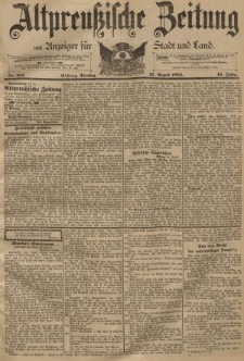 Altpreussische Zeitung, Nr. 194 Dienstag 21 August 1894, 46. Jahrgang