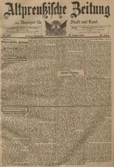 Altpreussische Zeitung, Nr. 198 Sonnabend 25 August 1894, 46. Jahrgang