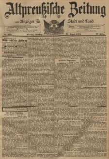 Altpreussische Zeitung, Nr. 200 Dienstag 28 August 1894, 46. Jahrgang
