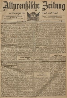 Altpreussische Zeitung, Nr. 215 Freitag 14 September 1894, 46. Jahrgang