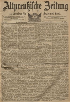 Altpreussische Zeitung, Nr. 216 Sonnabend 15 September 1894, 46. Jahrgang