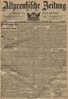 Altpreussische Zeitung, Nr. 220 Donnerstag 20 September 1894, 46. Jahrgang