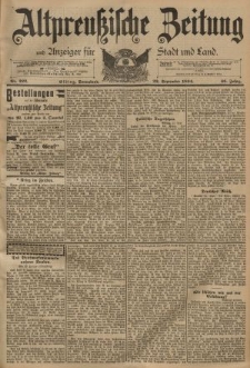 Altpreussische Zeitung, Nr. 222 Sonnabend 22 September 1894, 46. Jahrgang