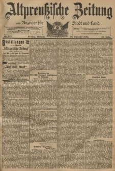 Altpreussische Zeitung, Nr. 225 Mittwoch 26 September 1894, 46. Jahrgang