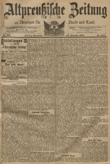 Altpreussische Zeitung, Nr. 228 Sonnabend 29 September 1894, 46. Jahrgang
