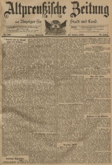 Altpreussische Zeitung, Nr. 237 Mittwoch 10 Oktober 1894, 46. Jahrgang