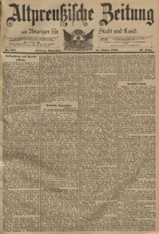Altpreussische Zeitung, Nr. 238 Donnerstag 11 Oktober 1894, 46. Jahrgang