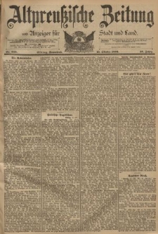 Altpreussische Zeitung, Nr. 240 Sonnabend 13 Oktober 1894, 46. Jahrgang