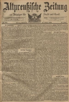 Altpreussische Zeitung, Nr. 240 Sonnabend 13 Oktober 1894, 46. Jahrgang