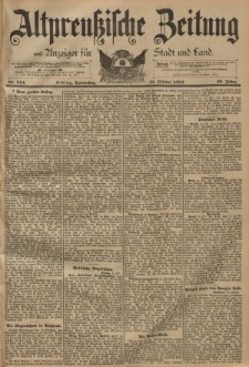 Altpreussische Zeitung, Nr. 244 Donnerstag 18 Oktober 1894, 46. Jahrgang