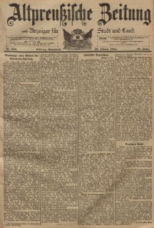 Altpreussische Zeitung, Nr. 246 Sonnabend 20 Oktober 1894, 46. Jahrgang