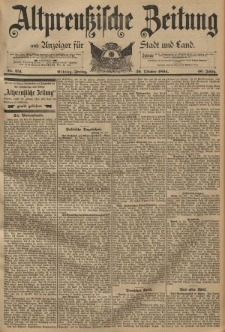Altpreussische Zeitung, Nr. 251 Freitag 26 Oktober 1894, 46. Jahrgang