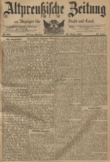 Altpreussische Zeitung, Nr. 253 Sonntag 28 Oktober 1894, 46. Jahrgang