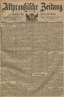 Altpreussische Zeitung, Nr. 255 Mittwoch 31 Oktober 1894, 46. Jahrgang