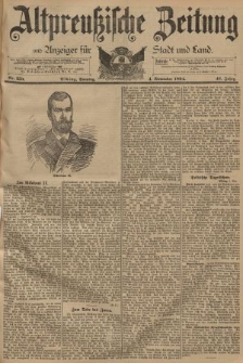 Altpreussische Zeitung, Nr. 259 Sonntag 4 November 1894, 46. Jahrgang