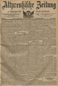 Altpreussische Zeitung, Nr. 262 Donnerstag 8 November 1894, 46. Jahrgang