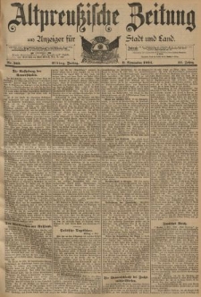 Altpreussische Zeitung, Nr. 263 Freitag 9 November 1894, 46. Jahrgang