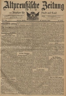 Altpreussische Zeitung, Nr. 280 Freitag 30 November 1894, 46. Jahrgang