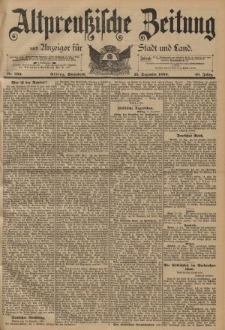 Altpreussische Zeitung, Nr. 293 Sonnabend 15 Dezember 1894, 46. Jahrgang