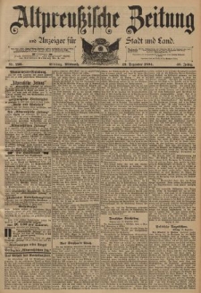 Altpreussische Zeitung, Nr. 296 Mittwoch 19 Dezember 1894, 46. Jahrgang