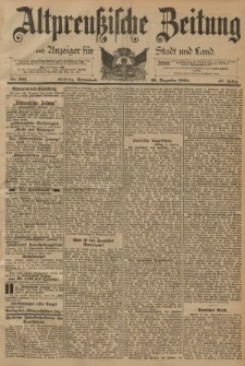 Altpreussische Zeitung, Nr. 303 Sonnabend 29 Dezember 1894, 46. Jahrgang