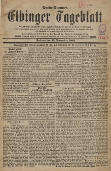 Elbinger Tageblatt, Freitag 28 November 1884