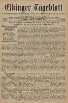 Elbinger Tageblatt, Nr. 5 Sonnabend 6 Dezember 1884 1. Jahrgang