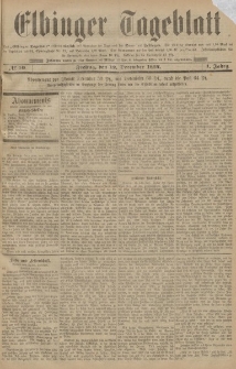 Elbinger Tageblatt, Nr. 10 Freitag 12 Dezember 1884 1. Jahrgang