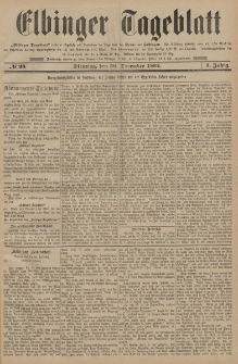 Elbinger Tageblatt, Nr. 23 Dienstag 30 Dezember 1884 1. Jahrgang