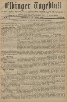 Elbinger Tageblatt, Nr. 2 Sonnabend 3 Januar 1885 2. Jahrgang